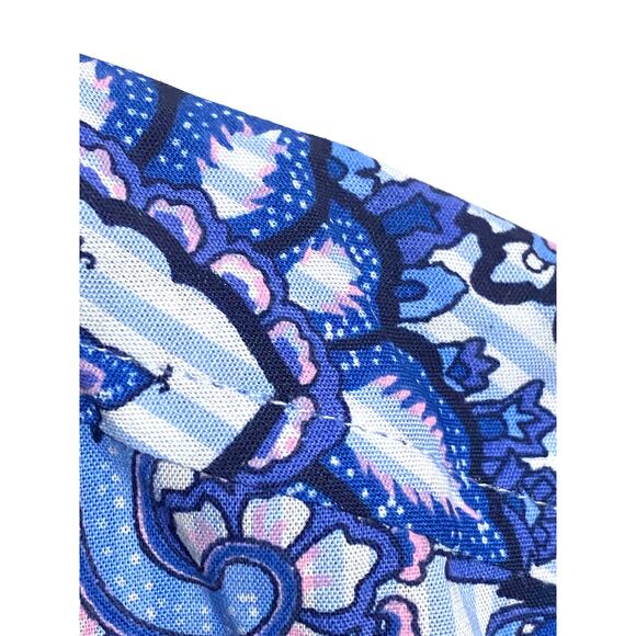 Club Room Paisley Blue Pink Button Shirt Coastal Preppy Beachy Summer Men XL NWT - Picture 4 of 9